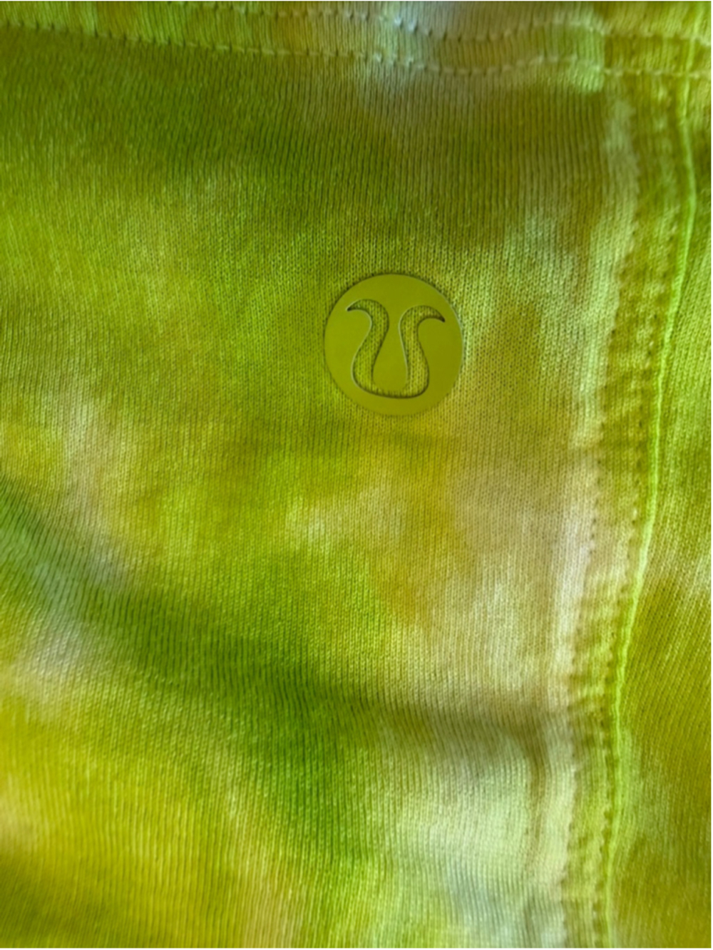 Lululemon All Yours Tee Marmoleado Tie Dye Electric Lime colorway Size Small (6) - Picture 8 of 8